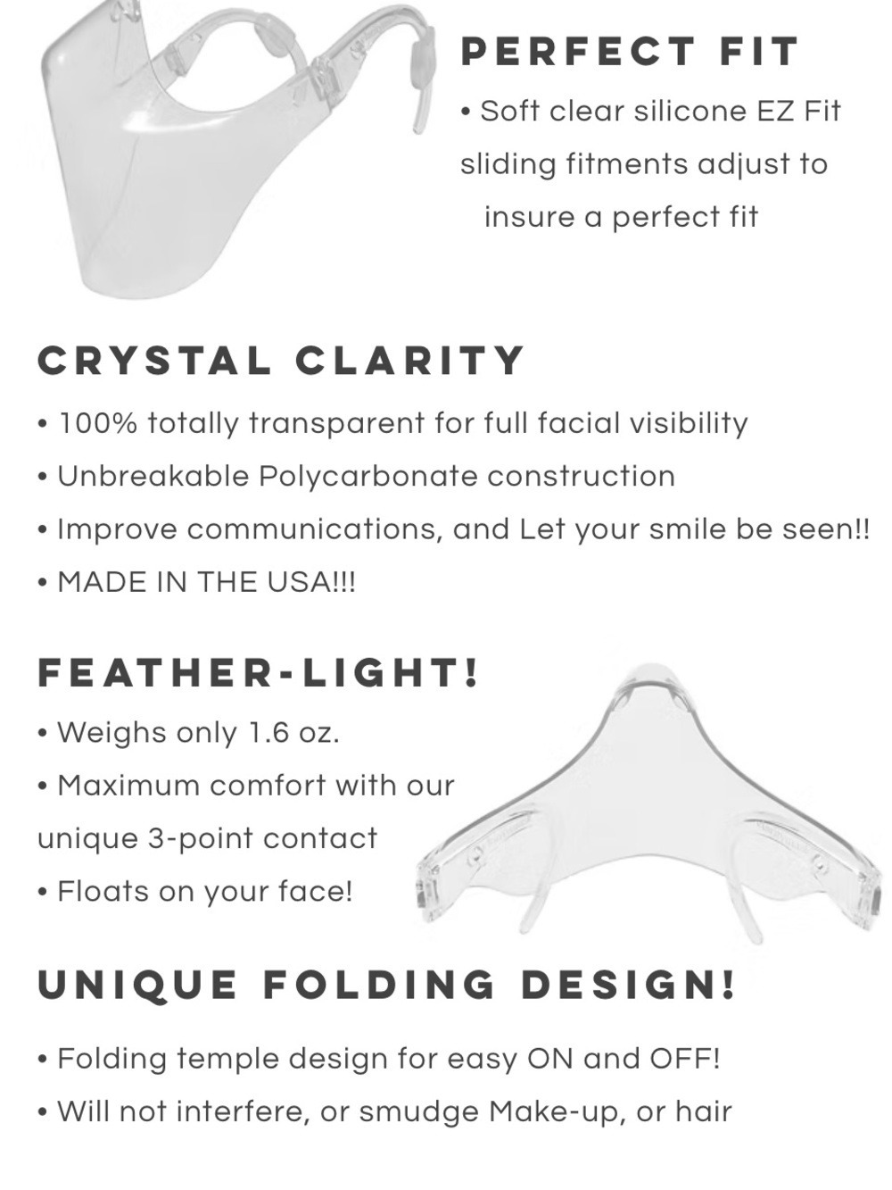Claritymask Clear Face Shield NIB - Picture 7 of 8